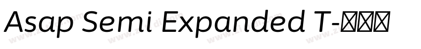 Asap Semi Expanded T字体转换